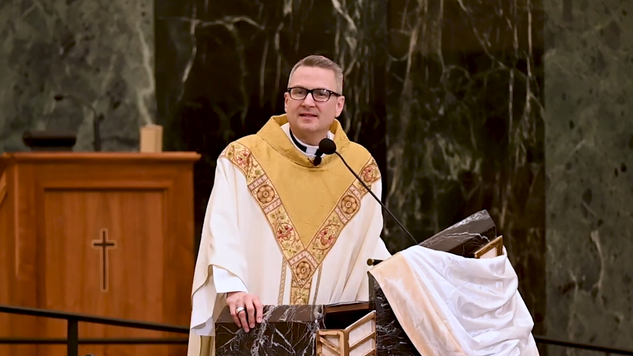 Bishop Hicks at the 75th Anniversary Mass